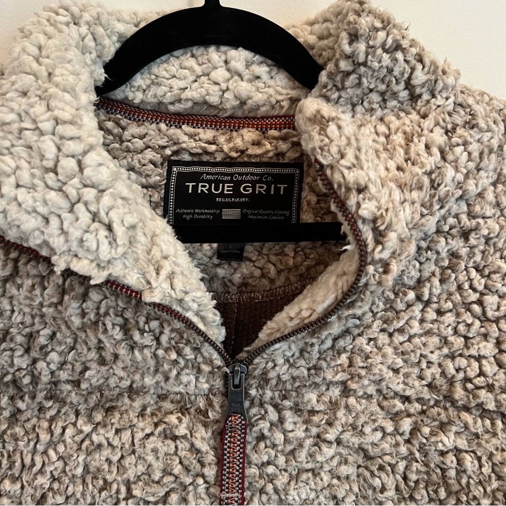 Unisex True Grit Frosty Tipped Soft Sherpa Pullover | L - Picture 5 of 13
